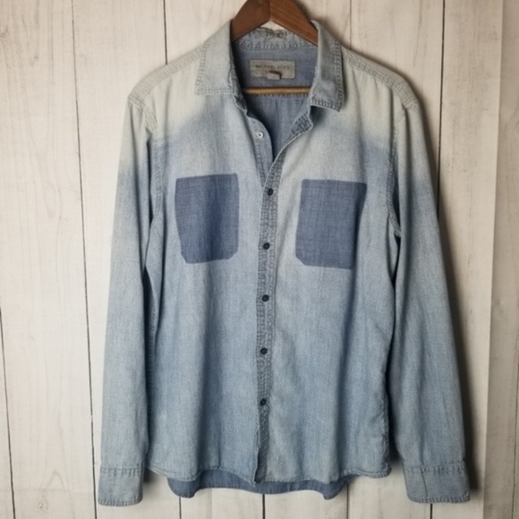 Michael Kors Chambray Button Down Top - Picture 6 of 6
